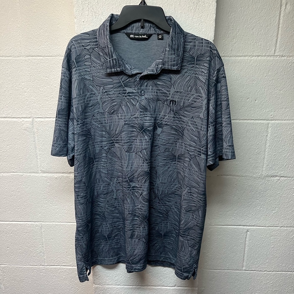 Travis Mathew Navy Polo Shirt Moisture-Wicking Casual
